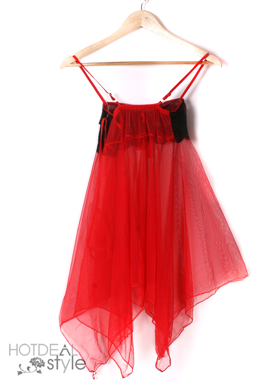 Váy Ngủ Ren Đỏ Quyến Rũ
