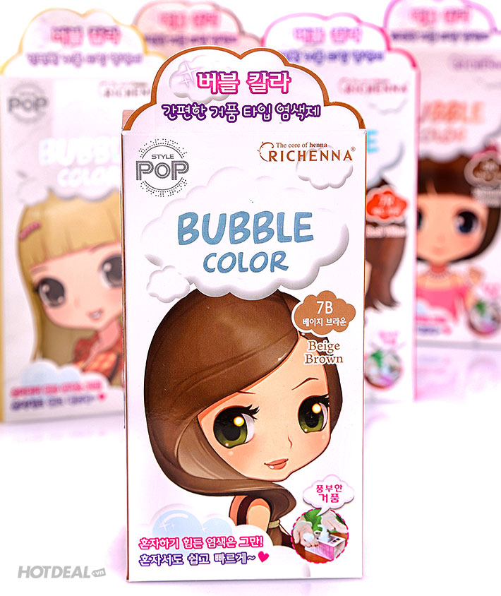 Thuốc Nhuộm Tóc Dạng Bọt Richenna Style Pop Bubble Color