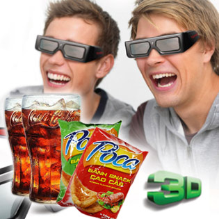 Vé Xem Phim 3D Và Ăn Uống Riêng Tư Tại Cafe Phim 3D