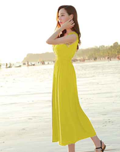 Đầm Maxi Đi Biển Cách Điệu Màu Mới 