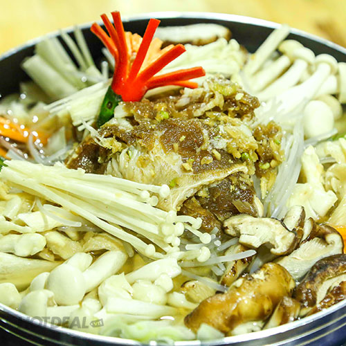 Set Lẩu Nướng Hàn Quốc, Miễn Phí 09 Món Ăn Kèm Không Giới Hạn + Trà Quế Cho 02 Người
