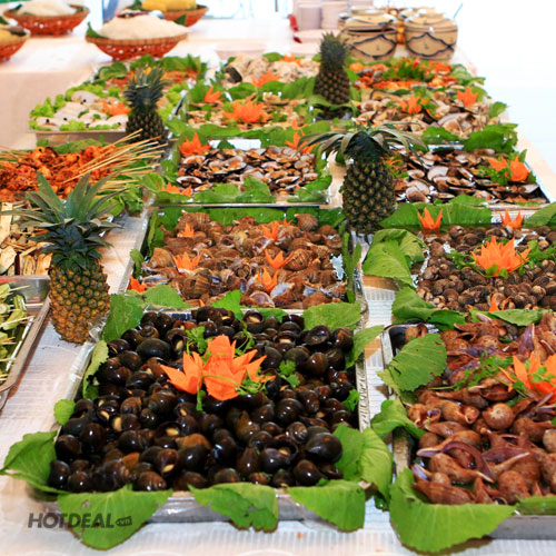 Buffet Tối 60 Món Nướng + Hải Sản Tươi Sống (Bao Gồm Nước) - NH Tân Hoa Cau